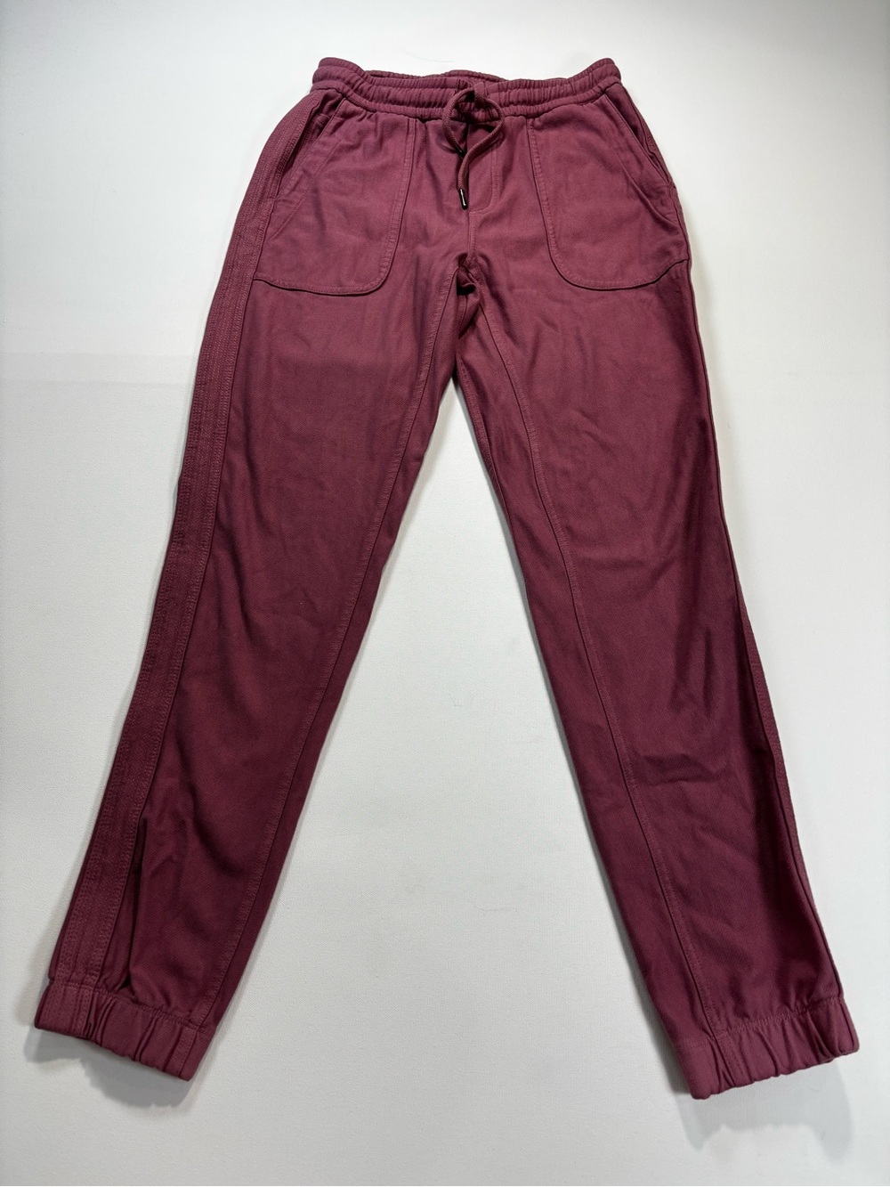 Athleta Burgundy Drawstring Sweat Joggers